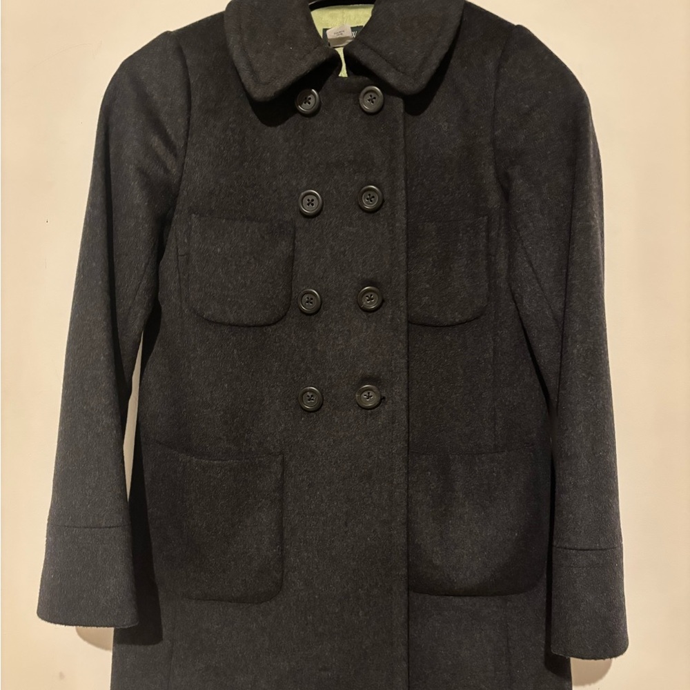 J. Crew Charcoal Double-Breasted Pea Coat